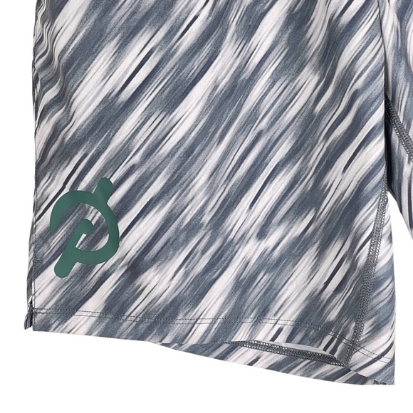 Peloton Turin Shorts Mens Medium Abstract Print Elastic Waist Lined Training Gym - Picture 4 of 13